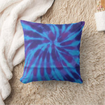 Tie Dye Blue Blauwgroen Paarse Kleurrijke Patroon 