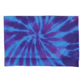 Tie Dye Blue Blauwgroen Paarse Kleurrijke Patroon  Kussensloop