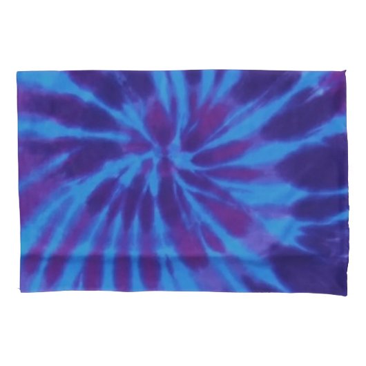 Tie Dye Blue Blauwgroen Paarse Kleurrijke Patroon  Kussensloop (Voorkant)