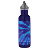 Tie Dye Blue Blauwgroen Paarse Kleurrijke Patroon  Waterfles (Links)