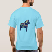 Tie Dye Blue Dala Horse t-shirt (Achterkant)