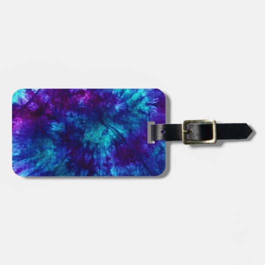 Tie Dye/Blue en Green Bagagelabel (Voorkant horizontaal)