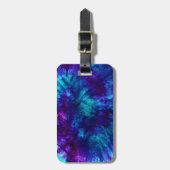 Tie Dye/Blue en Green Bagagelabel (Voorkant verticaal)