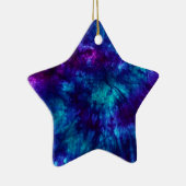 Tie Dye/Blue en Green Keramisch Ornament (Rechts)