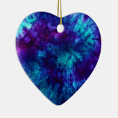 Tie Dye/Blue en Green Keramisch Ornament (Rechts)