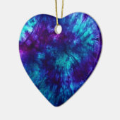 Tie Dye/Blue en Green Keramisch Ornament (Links)
