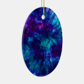 Tie Dye/Blue en Green Keramisch Ornament (Rechts)