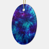 Tie Dye/Blue en Green Keramisch Ornament (Links)