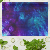 Tie Dye/Blue en Green Theedoek (Gevouwen)