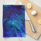 Tie Dye/Blue en Green Theedoek (Quarter Fold)