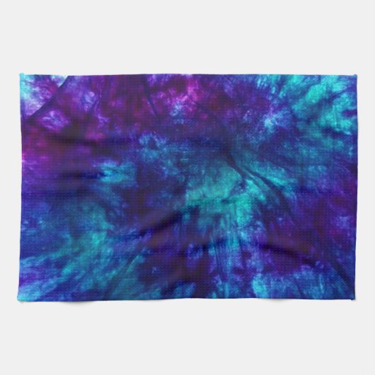 Tie Dye/Blue en Green Theedoek (Horizontaal)