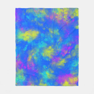 Tie Dye Blue Fleece Deken