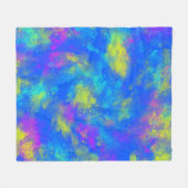 Tie Dye Blue Fleece Deken (Voorkant (Horizontaal))