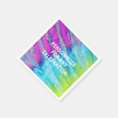 Tie Dye Blue, gepersonaliseerd papierfeest Servet (Hoek)