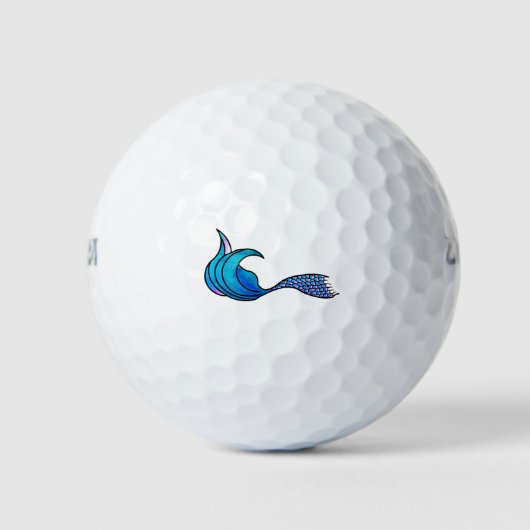 Tie Dye Blue Mermaid Golfballen (Voorkant)
