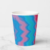 Tie dye blue werveling funky retro patroon partij papieren bekers (Achterkant)