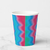 Tie dye blue werveling funky retro patroon partij papieren bekers (Rechts)