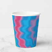Tie dye blue werveling funky retro patroon partij papieren bekers (Voorkant)