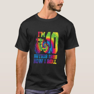 Tie Dye Boerderij Tractor 10e verjaardag 10 jaar T-shirt