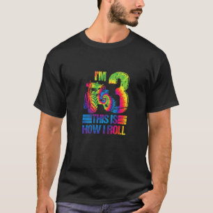 Tie Dye Boerderij Tractor I is 3 jaar derde verjaa T-shirt