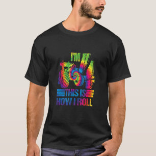 Tie Dye Boerderij Tractor Ik ben 4 Verjaardagsfees T-shirt