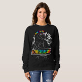 Tie Dye Bonusmomsaurus Bonus mam Dinosaur Rex Moth Trui (Voorkant volledig)