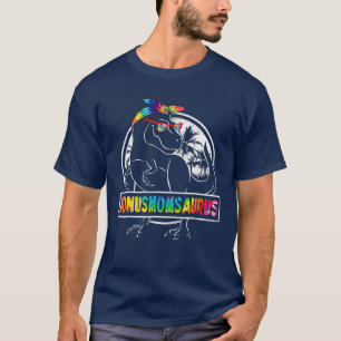 Tie Dye Bonusmomsaurus Bonus Moeder Dinosaurus Rex T-shirt