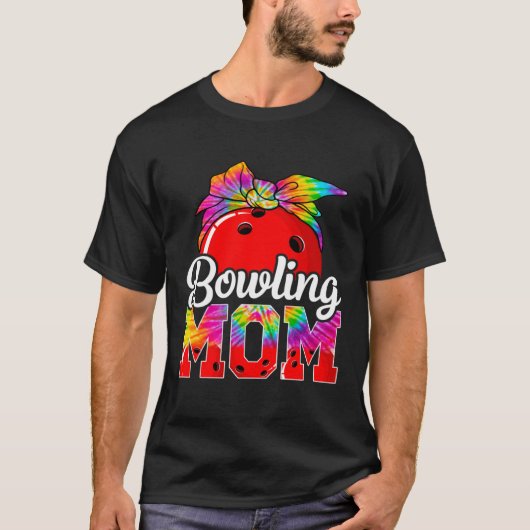 Tie Dye Bowling Mom Bowling Mama Sport Mother's Da T-shirt (Voorkant)