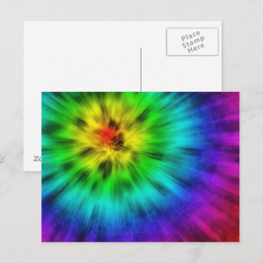 Tie dye briefkaart (Voorkant / Achterkant)