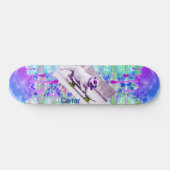 Tie dye Bulldog Blue Paars Persoonlijk Skateboard (Horizontaal)