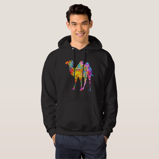 TIE DYE CAMEL HOODIE (Voorkant volledig)