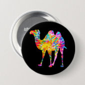TIE DYE CAMEL RONDE BUTTON 7,6 CM (Voorkant /achterkant)