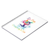 Tie Dye Cat Het is prima dat alles goed is Notitieboek (Linkerzijde)