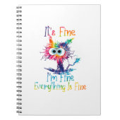 Tie Dye Cat Het is prima dat alles goed is Notitieboek (Voorkant)