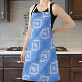 Tie Dye Checker Blauw en Wit Schort