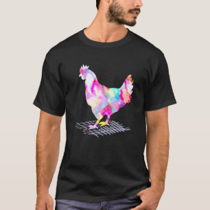 Tie Dye Chicken Hippy Chickens Farmer Hobby Boerde T-shirt