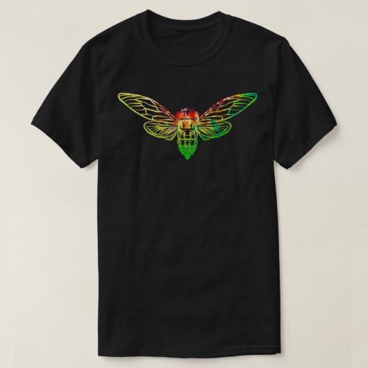 Tie Dye Cicada Funny Insect Lover Volwassenen Kind T-shirt (Design voorkant)