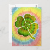 Tie Dye Clover Briefkaart (Voorkant / Achterkant)