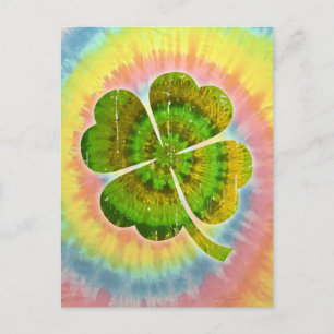 Tie Dye Clover Briefkaart