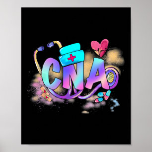 Tie Dye CNA Schattigee Nurse Day CNA RN Nurse Week Poster