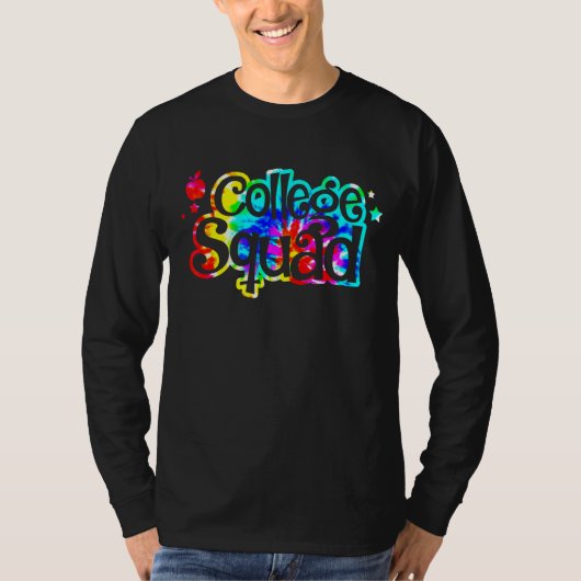 Tie Dye College Squad Terug naar schooldocenten Ki T-shirt (Voorkant)