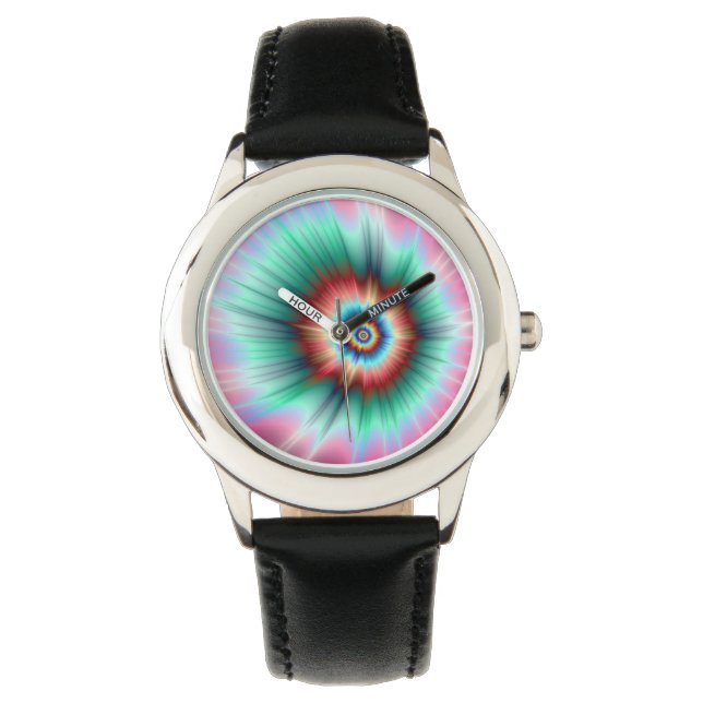 Tie Dye Comet Horloge (Voorkant)