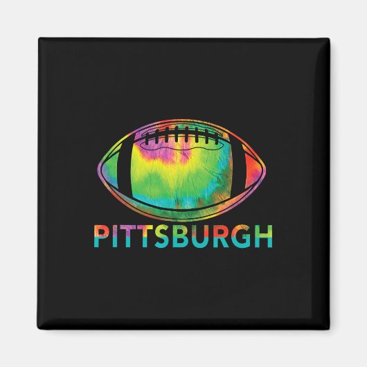 Tie Dye Cool Football Design Apparel Pittsburgh  Magneet (Voorkant)