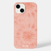 Tie Dye | Coral Pink Modern Pastel iPhone Case (Back)