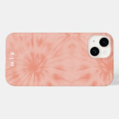 Tie Dye | Coral Pink Modern Pastel iPhone Case (Back (Horizontal))