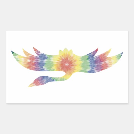 Tie Dye Crane Sticker (Voorkant)