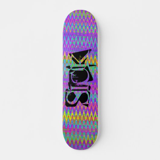 Tie Dye Crazy Chevron Persoonlijk Skateboard (Voorkant)