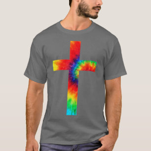Tie Dye Cross Stropdas Dyed Religion T-shirt