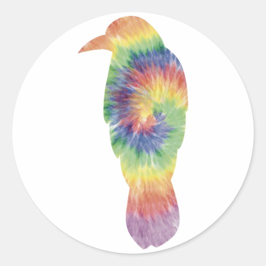 Tie Dye Crow Sticker (Voorkant)