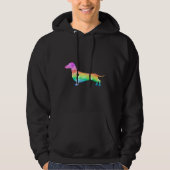 Tie Dye Dachshund Hoodie (Voorkant)